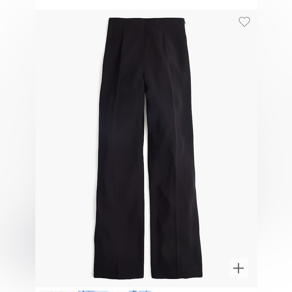 J. Crew Wide Leg Pleated Pant Matte Crepe NWT
